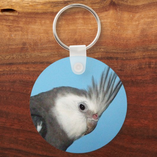 男性の白面尾骨 キーホルダー (正面)