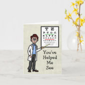 男性の眼科医サンキューカード カード (黄色い花)