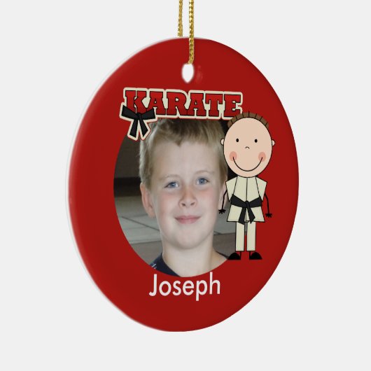 男性の空手の写真のオーナメント セラミックオーナメント (右)
