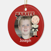 男性の空手の写真のオーナメント セラミックオーナメント (左)