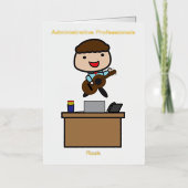 男性の管理プロフェッショナルロックのパーソナライズ 箔グリーティングカード (正面)