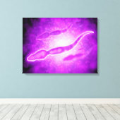 男性の精子細胞の顕微鏡的見解 キャンバスプリント (インサイチュ (ウッドフロア))