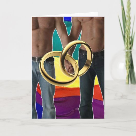 男性の結婚 カード (正面)