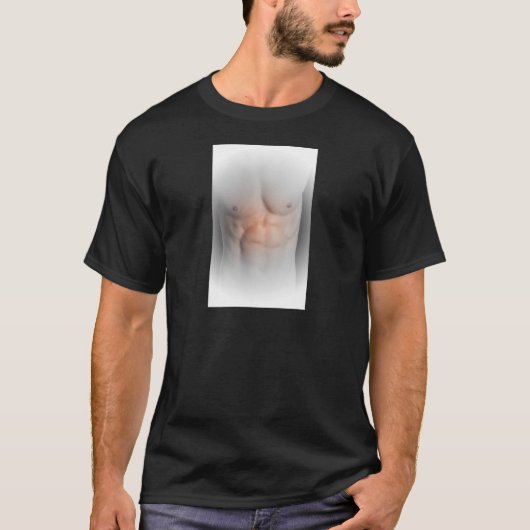 男性の腹筋 Tシャツ (正面)