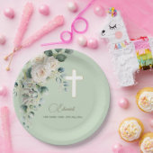 男性の葬儀クリスチャンの写真エレガントバラ ペーパープレート (パーティー)