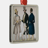 男性の衣類を描写するファッションプレート メタルオーナメント (右)