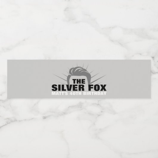 男性の誕生日パーティーの水瓶ラベル ペットボトルラベル (シングルラベル)