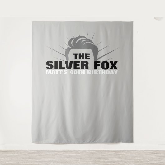 男性の誕生日パーティー背景バナータペストリー タペストリー (正面)