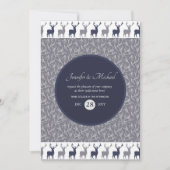 男性の誕生日招待状 ネイビーブルー STAG 冬のイベント 招待状 (正面)