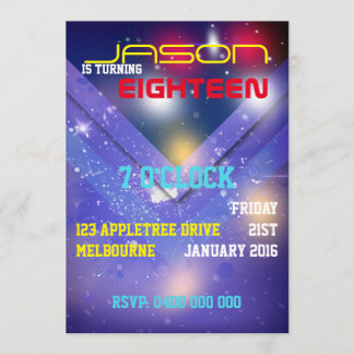 男性の誕生日 招待状