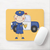 男性の警官のTシャツおよびギフト マウスパッド (マウス)