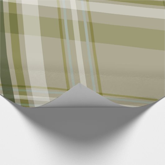 男性の贈り物はオリーブとベージュのプラ男らしイド ラッピングペーパー (角)