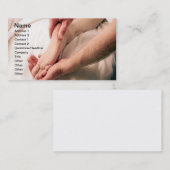 男性の足をマッサージしている人 名刺 (正面/裏面)