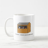 男性の退去、人の洞窟のユーモアとして小屋 コーヒーマグカップ (左)