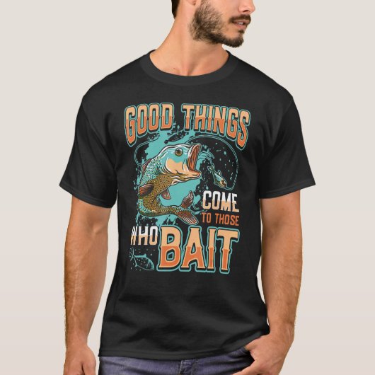 男性の釣り好きのためのグッズ 釣り針 Tシャツ (正面)