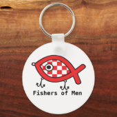 男性の釣り糸キーチェーン キーホルダー (正面)