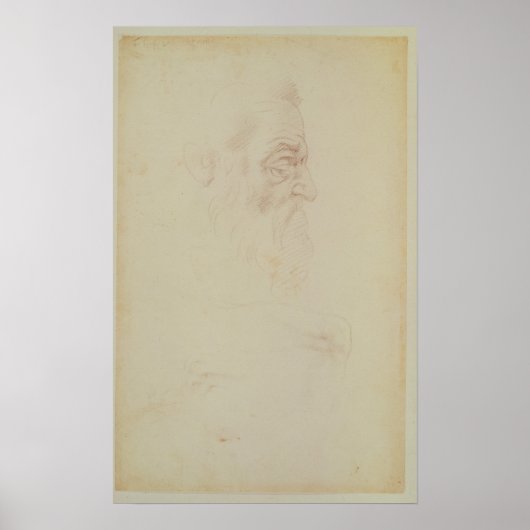 男性の頭と2本の脚のスケッチ ポスター (正面)