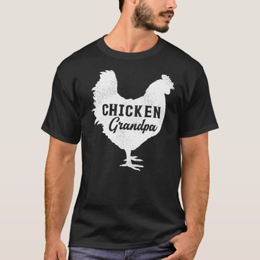 男性の鶏の鳥最高の鶏のおじいちゃん父の日 Tシャツ (正面)