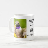 男性の黒いChinのハチドリのマグ コーヒーマグカップ (正面左)