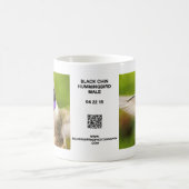 男性の黒いChinのハチドリのマグ コーヒーマグカップ (中央)