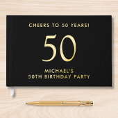 男性の50歳の誕生日パーティーにエレガンスを ゲストブック