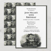 男性の50歳の誕生日パーティー招待状 招待状 (正面/裏面)