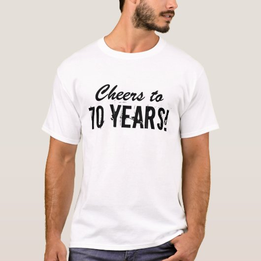 男性の70歳の誕生日パーティーTシャツ Tシャツ (正面)