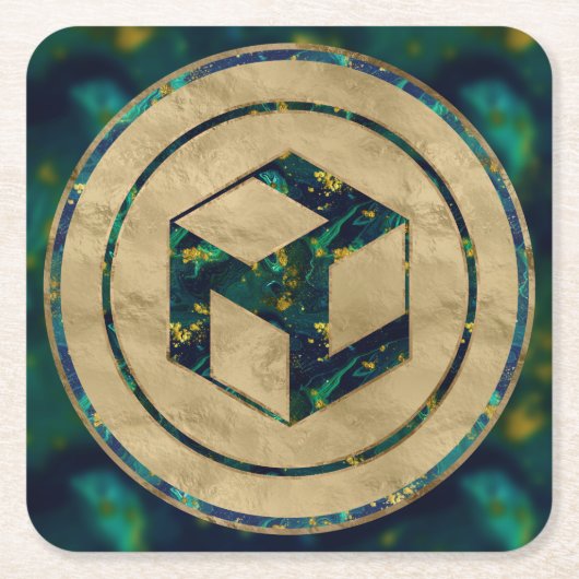 男性のAntahkarana -ヤンAntahkarana スクエアペーパーコースター (正面)