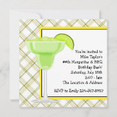 男性のBBQマルガリータビーチバースデーパーティー招待状 招待状 (裏面)