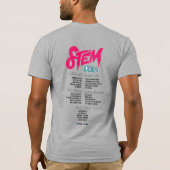 男性のSTEM理想 – グレー Tシャツ (裏面)