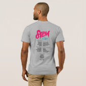 男性のSTEM理想 – グレー Tシャツ (裏面フル)