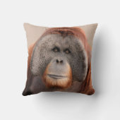 男性のSumatranのオランウータンの野性生物の枕 クッション (裏面)