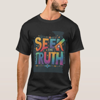 男性のTシャツデザインに真実を求める Tシャツ