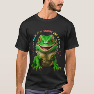 男性のTシャツ：落ち着いて、強く、落ち着いて Tシャツ