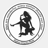 男性はステッカーが素敵 ラウンドシール (正面)