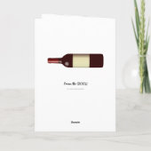 男性はワインのようなおもしろいヴィンテージ誕生日 カード (裏面)