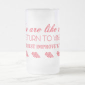 男性はワインのようなものだ…すりガラス製ビールマグ フロストグラスビールジョッキ (中央)