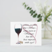 男性はワイン素晴らしの贈り物だ ポストカード (スタンド正面)