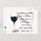 男性はワイン素晴らしの贈り物だ ポストカード (正面/裏面)