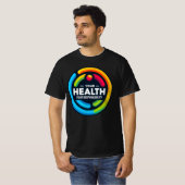 男性は健康を大切にし、責任を負う Tシャツ (正面フル)
