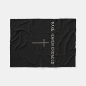 男性は天国混雑クリスチャン兄弟娘を作る フリースブランケット (正面(横))