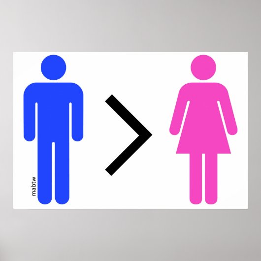 男性は女性のポスターよりも優れている ポスター (正面)