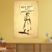 男性は女性の平等を尊重する キャンバスプリント (インサイチュ (リビング))