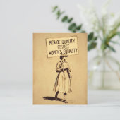 男性は女性の平等を尊重する ポストカード (スタンド正面)