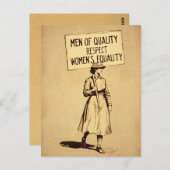 男性は女性の平等を尊重する ポストカード (正面/裏面)
