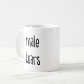 男性は男女同権主義のコーヒー・マグを引き裂きます コーヒーマグカップ (正面左)