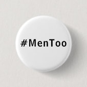 男性は男性のハッシュタグに対する暴力に反対し過ぎる 缶バッジ (正面)