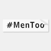 男性は白#mentooに対する暴力に耐えられない バンパーステッカー (正面)