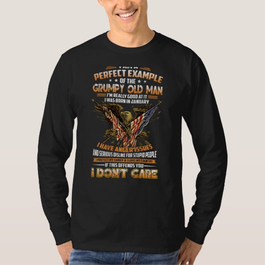 男性は私が典型的な例です。怒りっぽいおじさんは Tシャツ (正面)