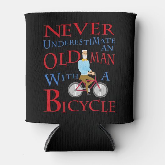 男性は自転車で老人を過小評価することはない 缶クーラー (正面)